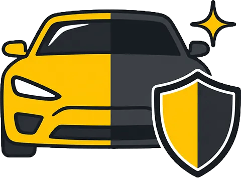 Color transformation and protective shield icon