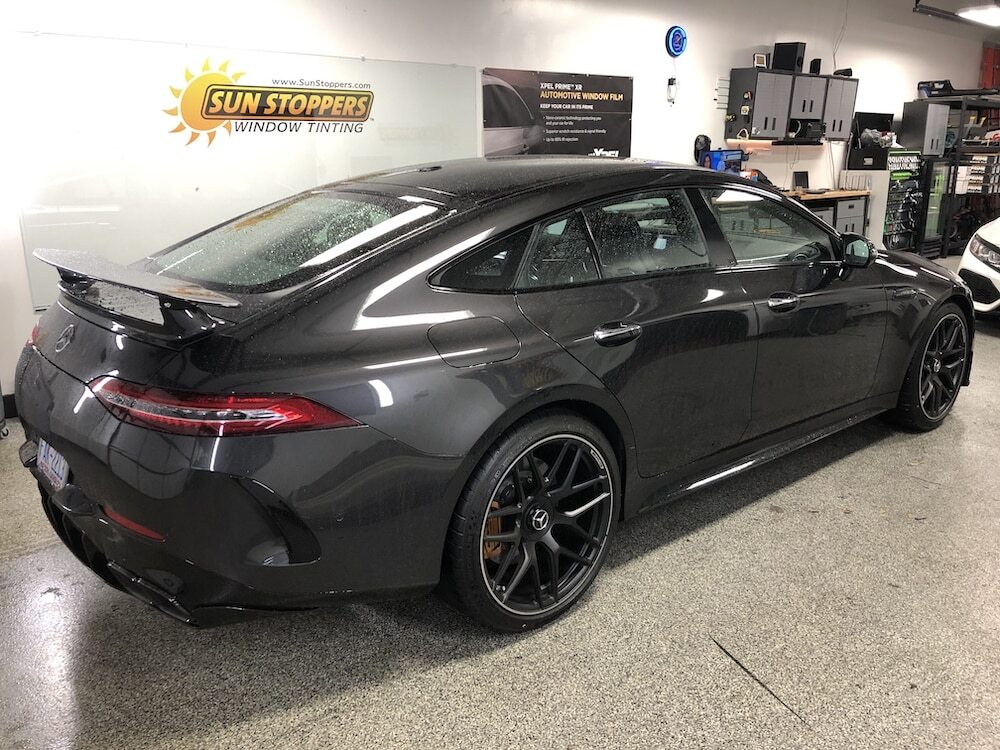 ceramic coating installation at Sun Stoppers