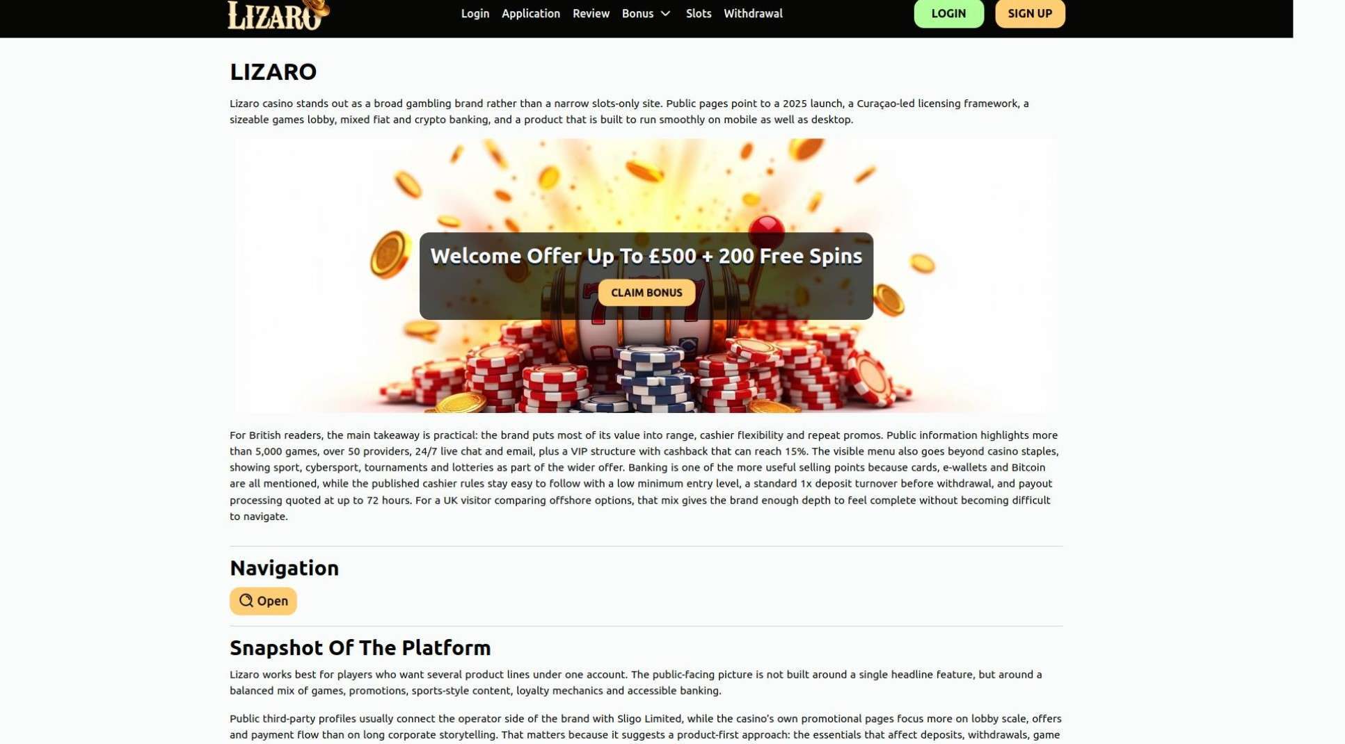 Lizaro Casino Registration Steps For UK Players 1 Lizaro Casino Registration Steps For Players In The United Kingdom