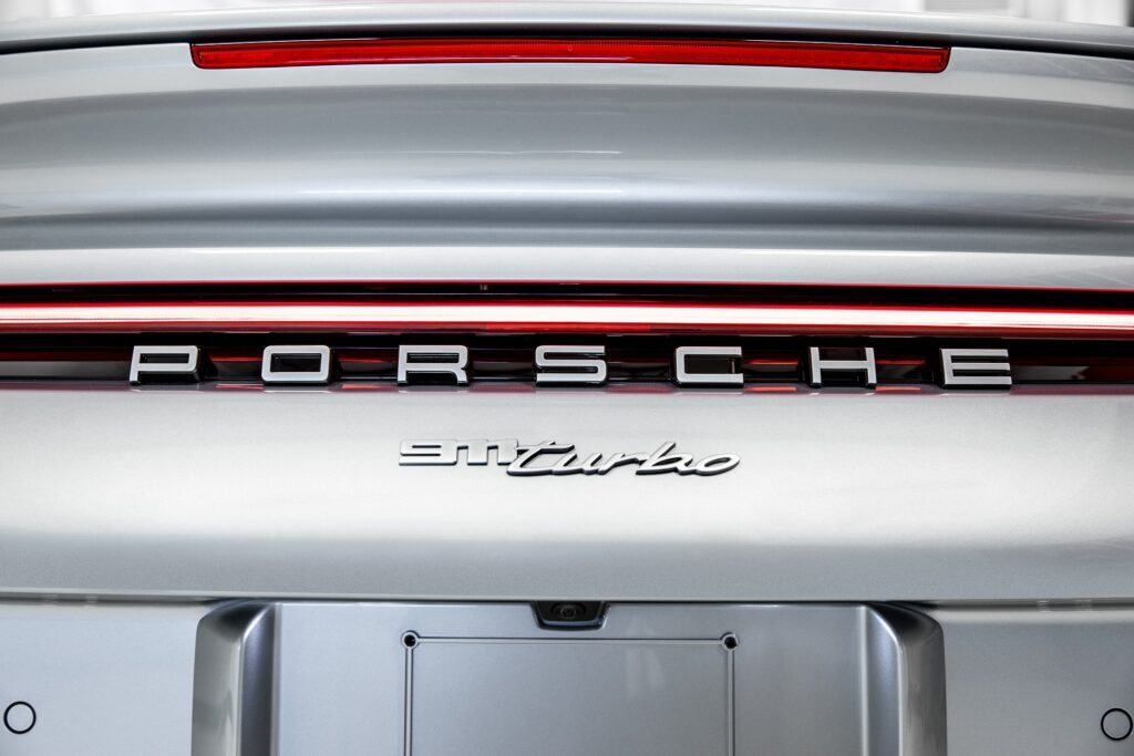 Rear end and Porsche 911 Turbo Logo