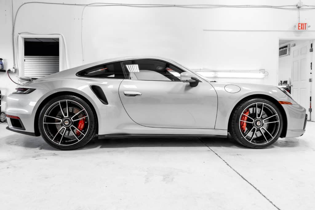 Porsche 911 Turbo sitting in Paint Protection Garage