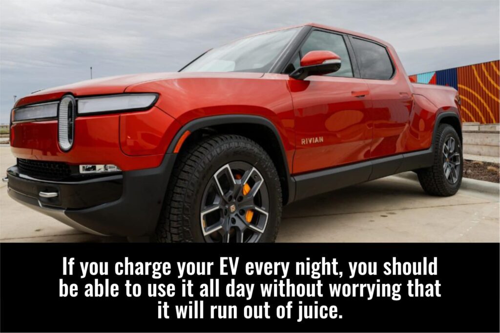An overnight charge should provide a day's worth of charge