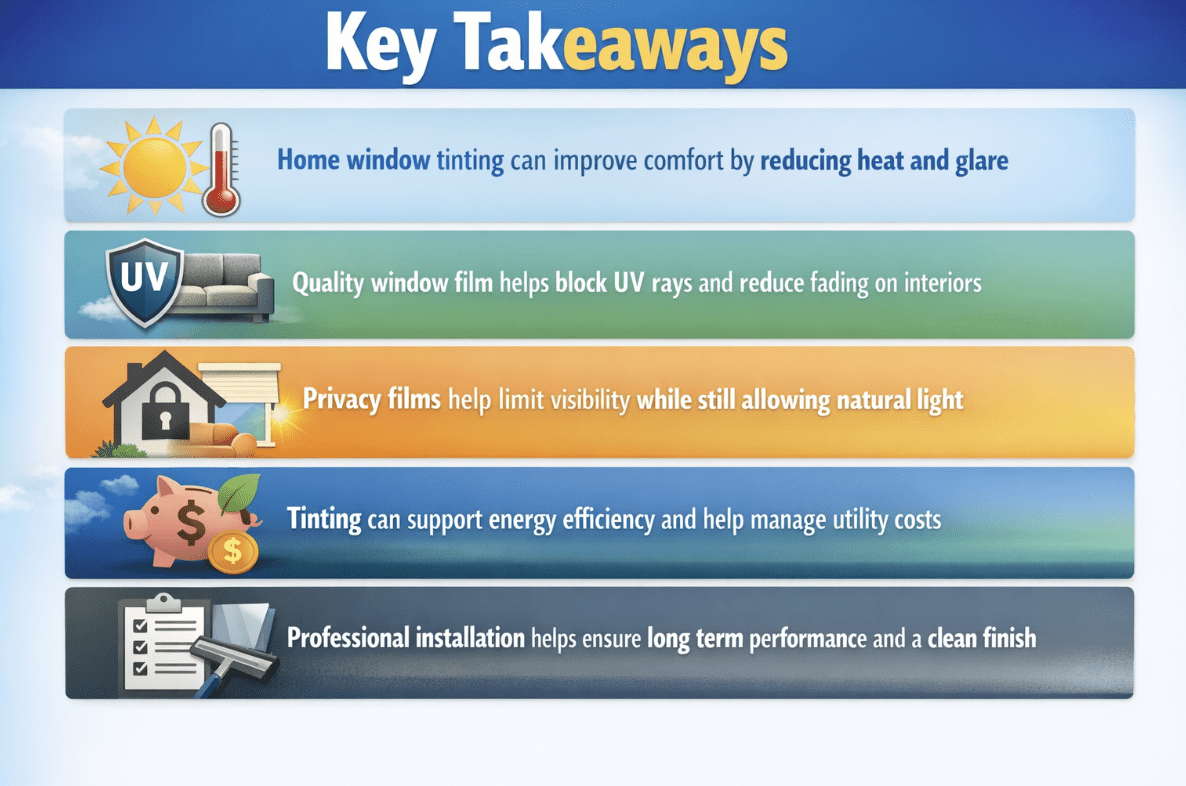 Home window tinting benefits overview