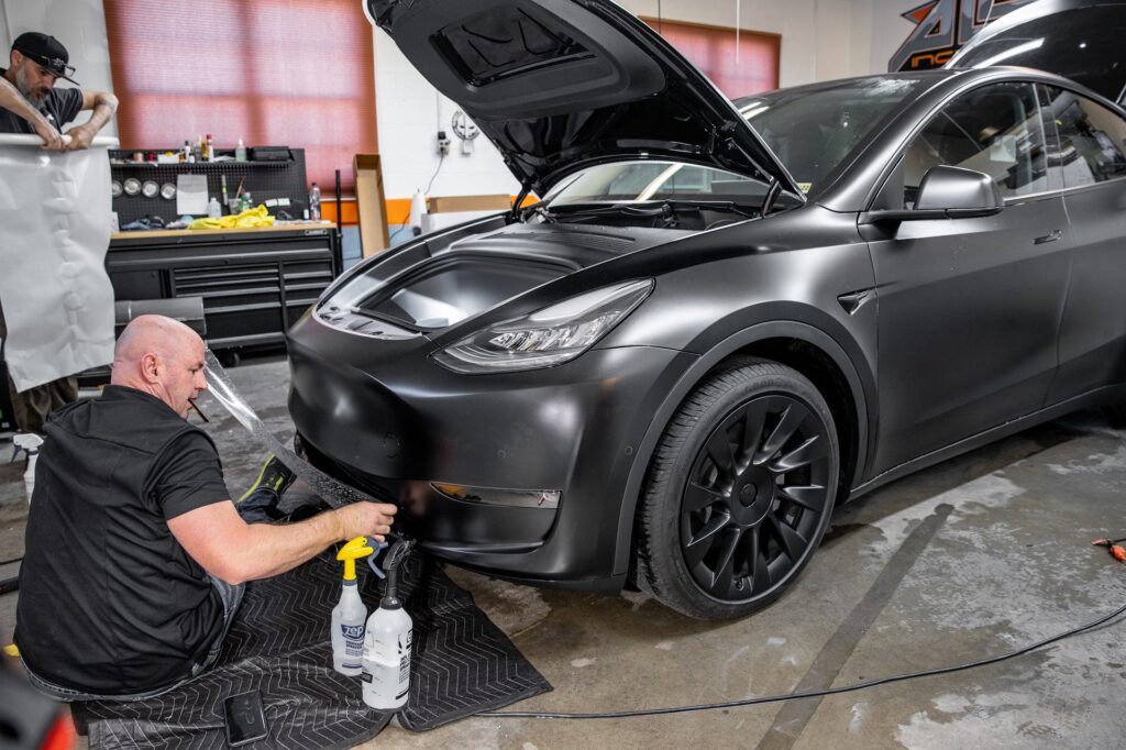 applying tesla paint protection