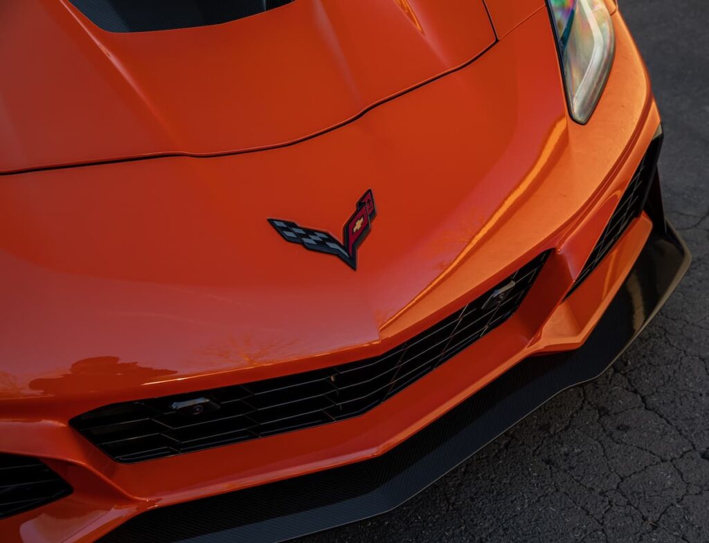 a corvette with paint protection film