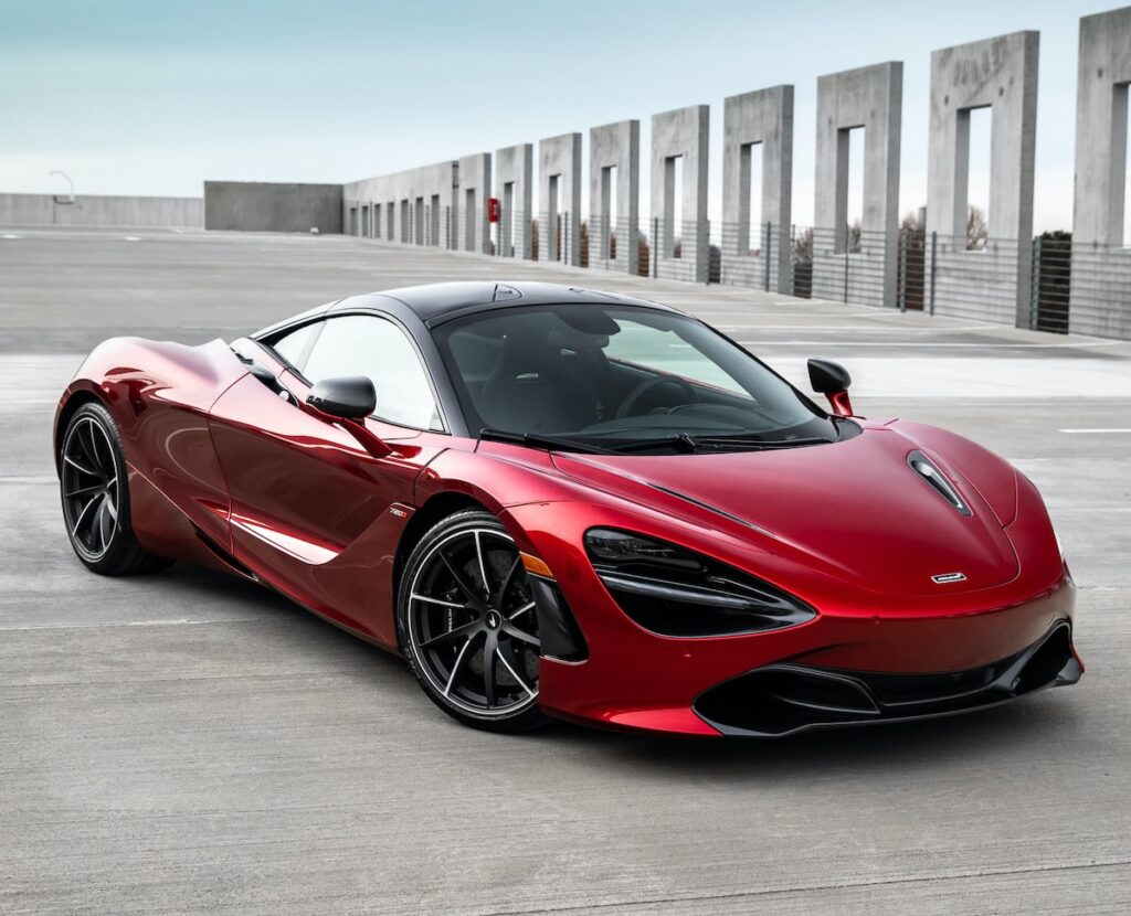 red sports car with freshly installed ceramic coating