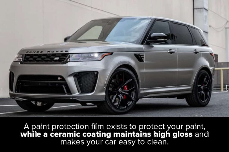 A ceramic coating maintains a high gloss on vehicle