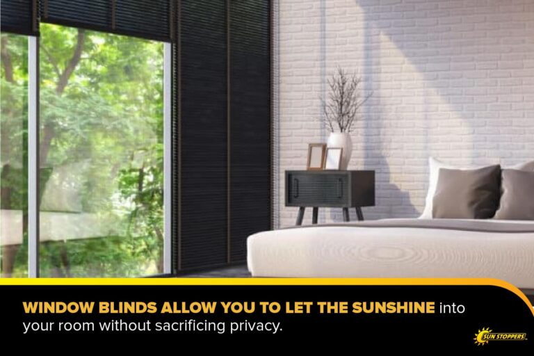 window blinds create privacy while allowing light to come into a room