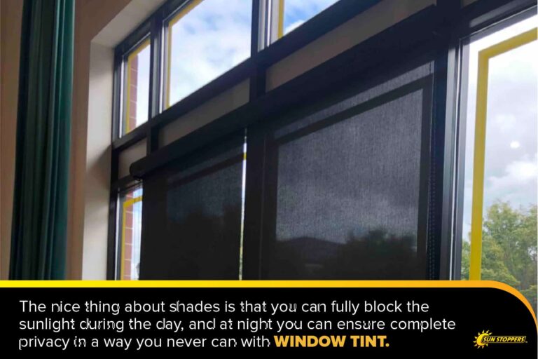 window shades provide complete privacy even at night