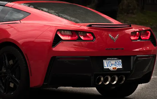 Red Corvette with ceramic coating
