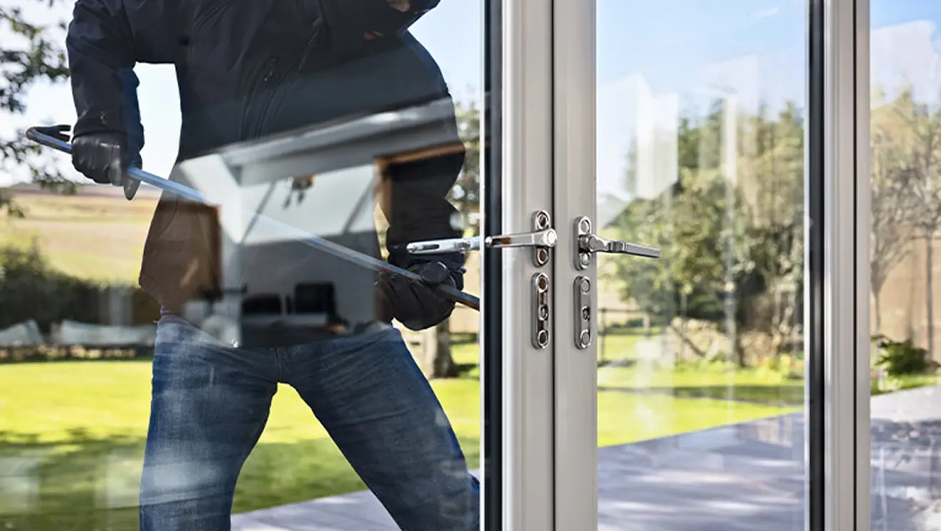 Security window film on reinforced glass