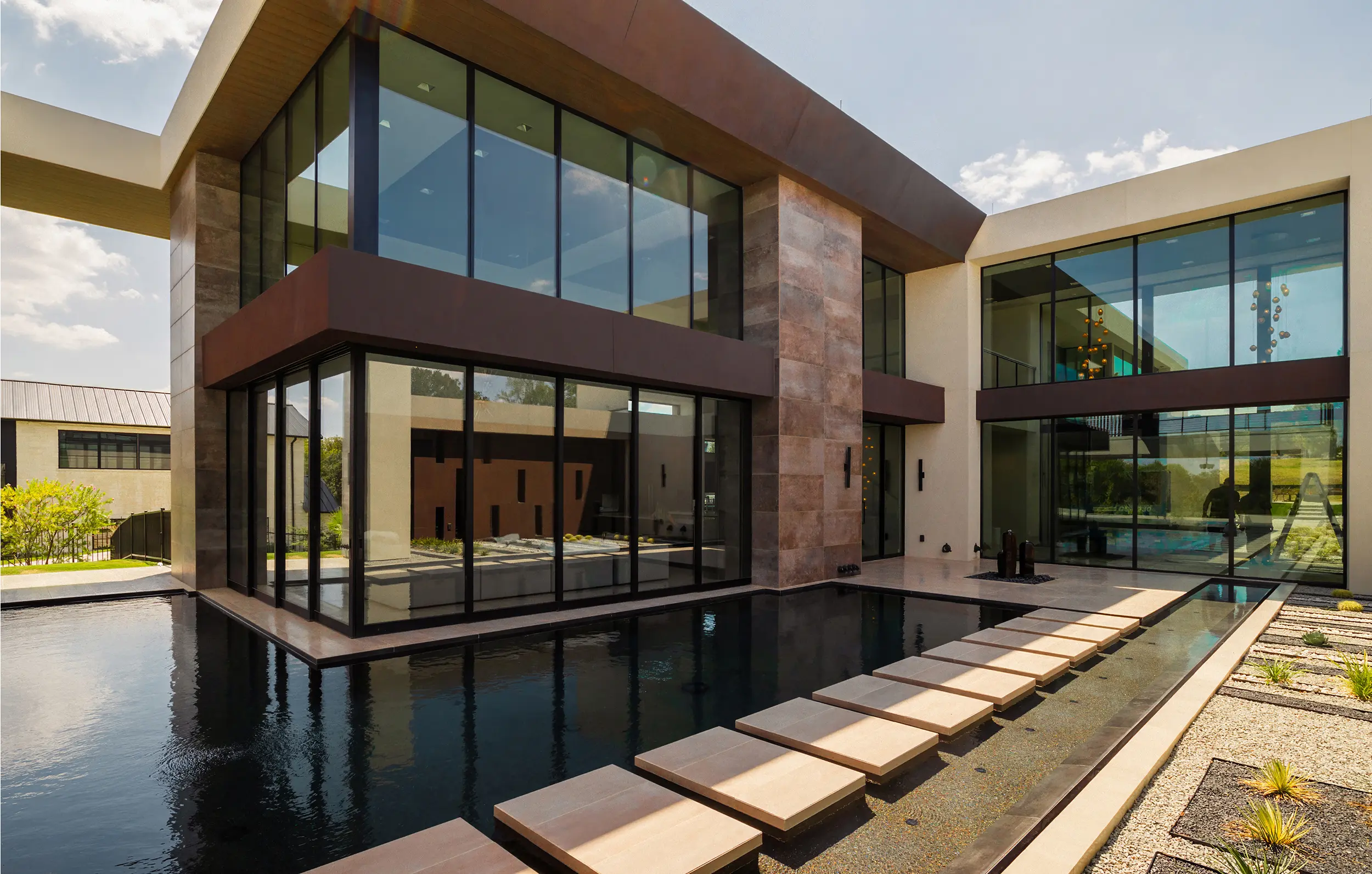 Modern home with professionally treated windows