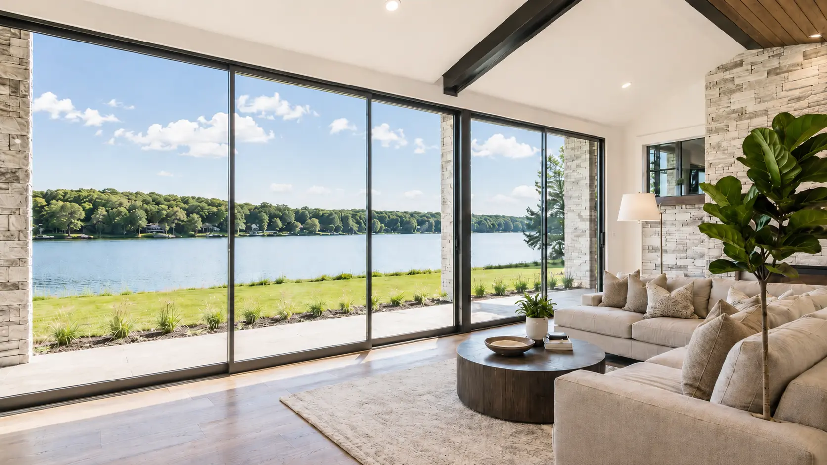 Bright residential room used in the Sun Stoppers Home Window Film Visualizer